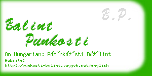 balint punkosti business card